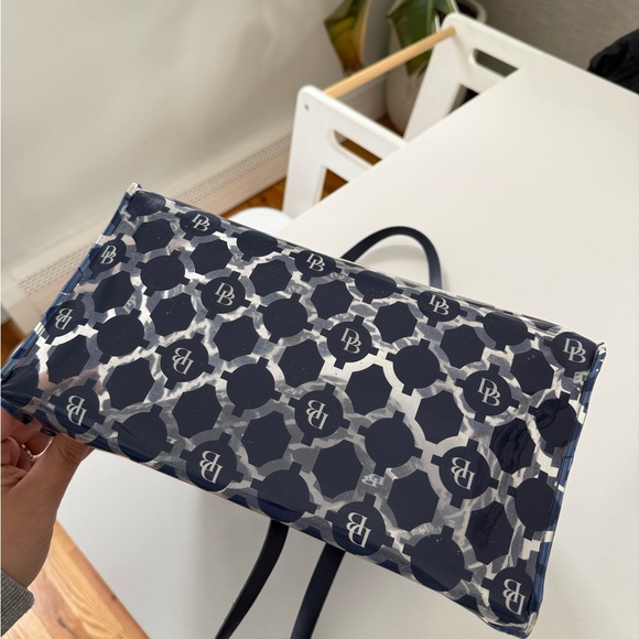 Dooney & Burke Blue Patterned Tote Bag - Picture 5 of 5
